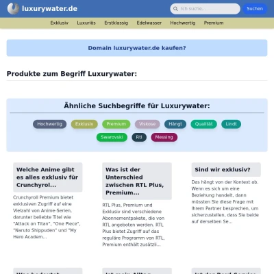 Screenshot luxurywater.de