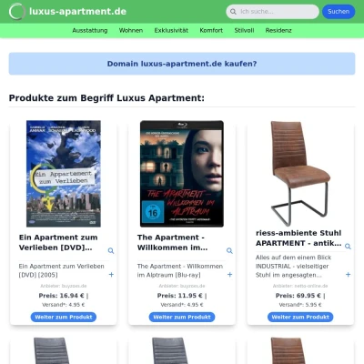 Screenshot luxus-apartment.de