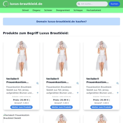 Screenshot luxus-brautkleid.de