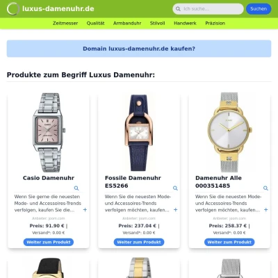 Screenshot luxus-damenuhr.de