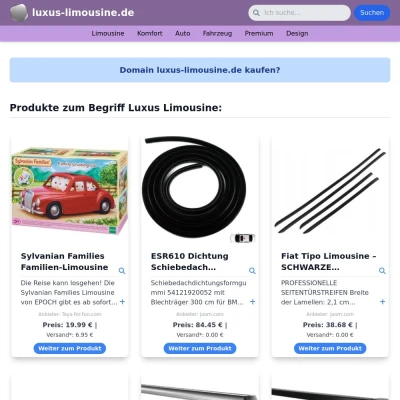 Screenshot luxus-limousine.de