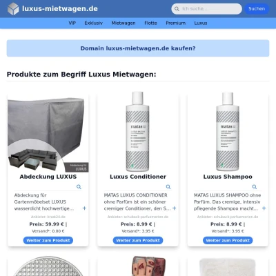 Screenshot luxus-mietwagen.de