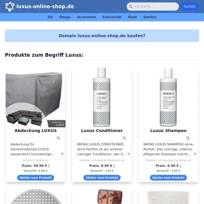 Screenshot luxus-online-shop.de