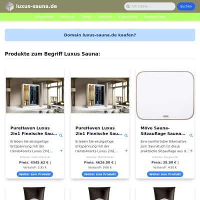 Screenshot luxus-sauna.de