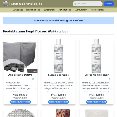 Screenshot luxus-webkatalog.de