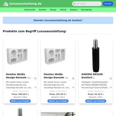 Screenshot luxusausstattung.de