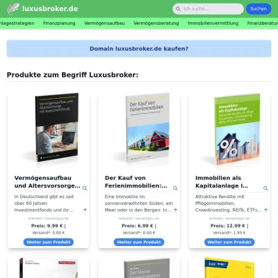 Screenshot luxusbroker.de