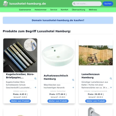 Screenshot luxushotel-hamburg.de