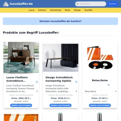 Screenshot luxuskoffer.de