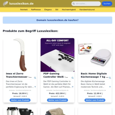 Screenshot luxuslexikon.de