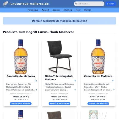 Screenshot luxusurlaub-mallorca.de