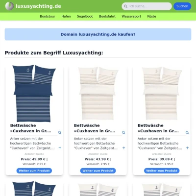 Screenshot luxusyachting.de