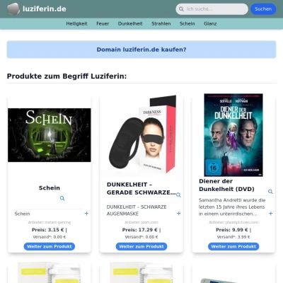 Screenshot luziferin.de