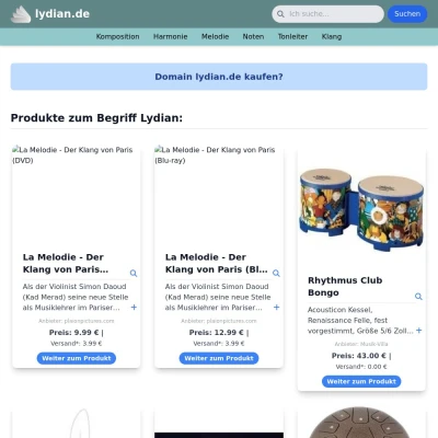 Screenshot lydian.de