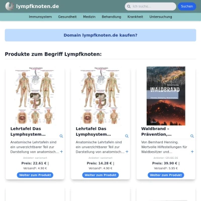 Screenshot lympfknoten.de