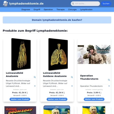 Screenshot lymphadenektomie.de