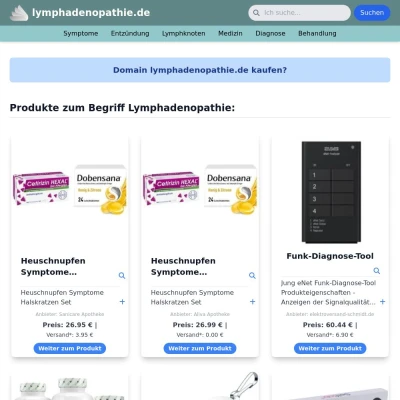 Screenshot lymphadenopathie.de