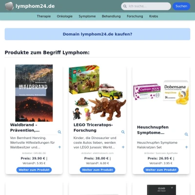 Screenshot lymphom24.de