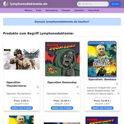 Screenshot lymphonodektomie.de