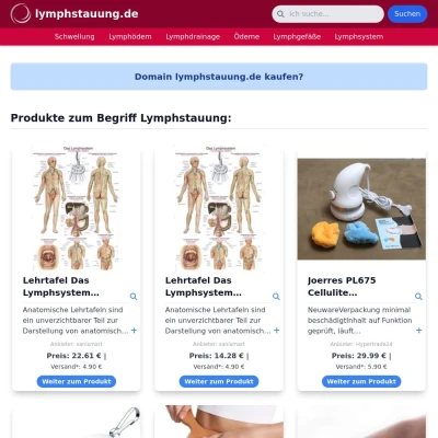 Screenshot lymphstauung.de