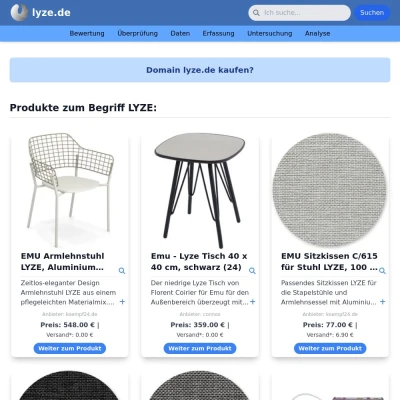 Screenshot lyze.de