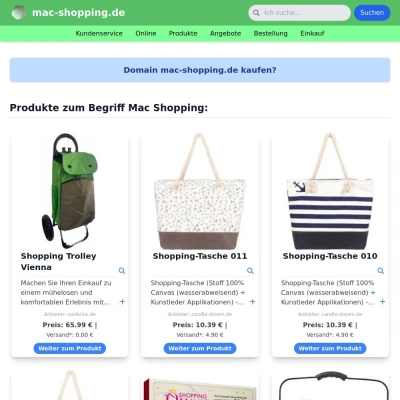 Screenshot mac-shopping.de