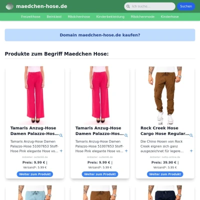 Screenshot maedchen-hose.de