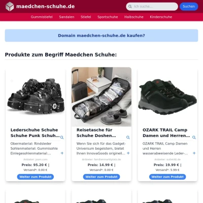 Screenshot maedchen-schuhe.de