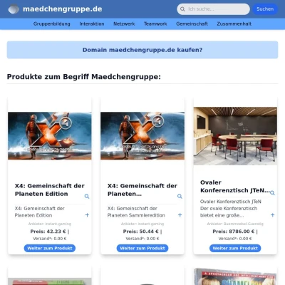 Screenshot maedchengruppe.de