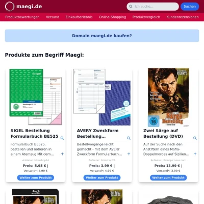 Screenshot maegi.de