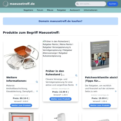 Screenshot maeusetreff.de