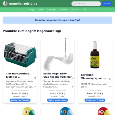 Screenshot magellanzeisig.de