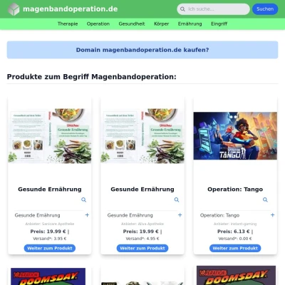 Screenshot magenbandoperation.de