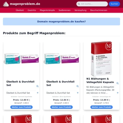 Screenshot magenproblem.de