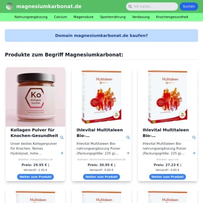 Screenshot magnesiumkarbonat.de