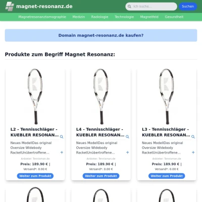 Screenshot magnet-resonanz.de