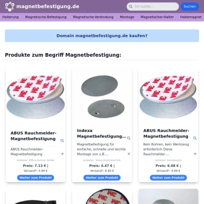 Screenshot magnetbefestigung.de