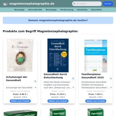 Screenshot magnetenzephalographie.de