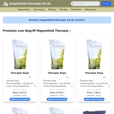 Screenshot magnetfeld-therapie-24.de