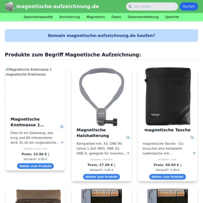 Screenshot magnetische-aufzeichnung.de