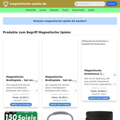 Screenshot magnetische-spiele.de