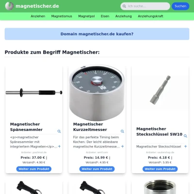 Screenshot magnetischer.de