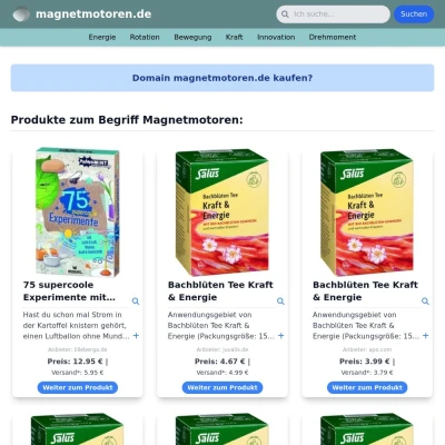 Screenshot magnetmotoren.de