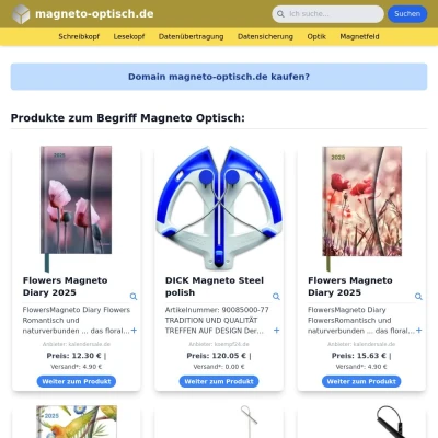 Screenshot magneto-optisch.de