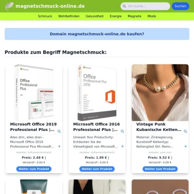 Screenshot magnetschmuck-online.de