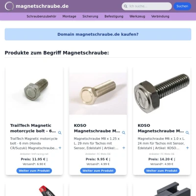 Screenshot magnetschraube.de