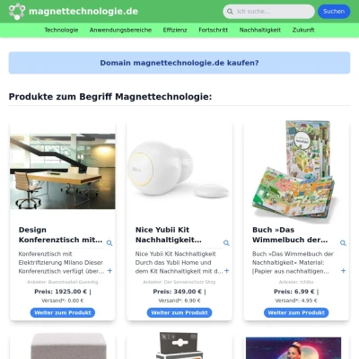 Screenshot magnettechnologie.de