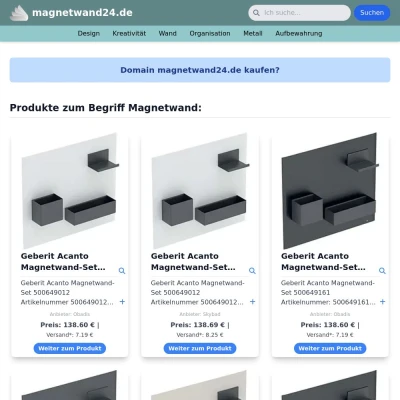 Screenshot magnetwand24.de