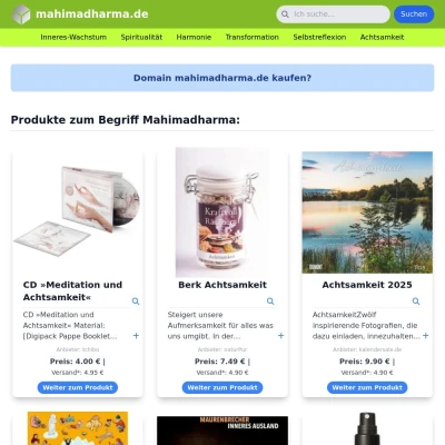 Screenshot mahimadharma.de