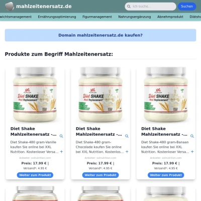 Screenshot mahlzeitenersatz.de